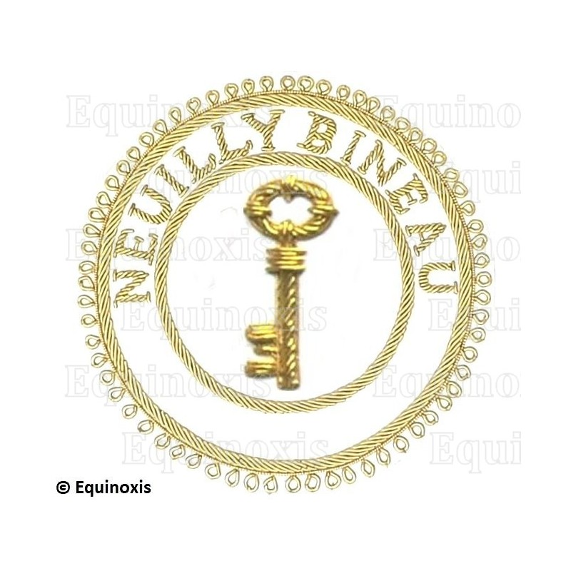Badge / Macaron GLNF – Grande tenue provinciale – Grand Trésorier – Neuilly Bineau – Brodé main
